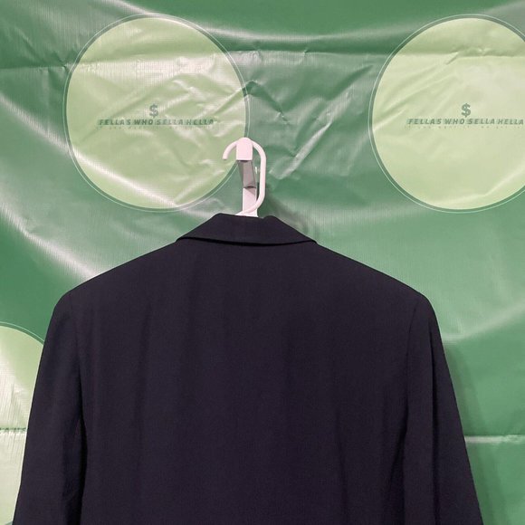 JONES NEW YORK Women's button front relaxed blazer in NAVY  Size 14 - VGUC - Picture 6 of 9